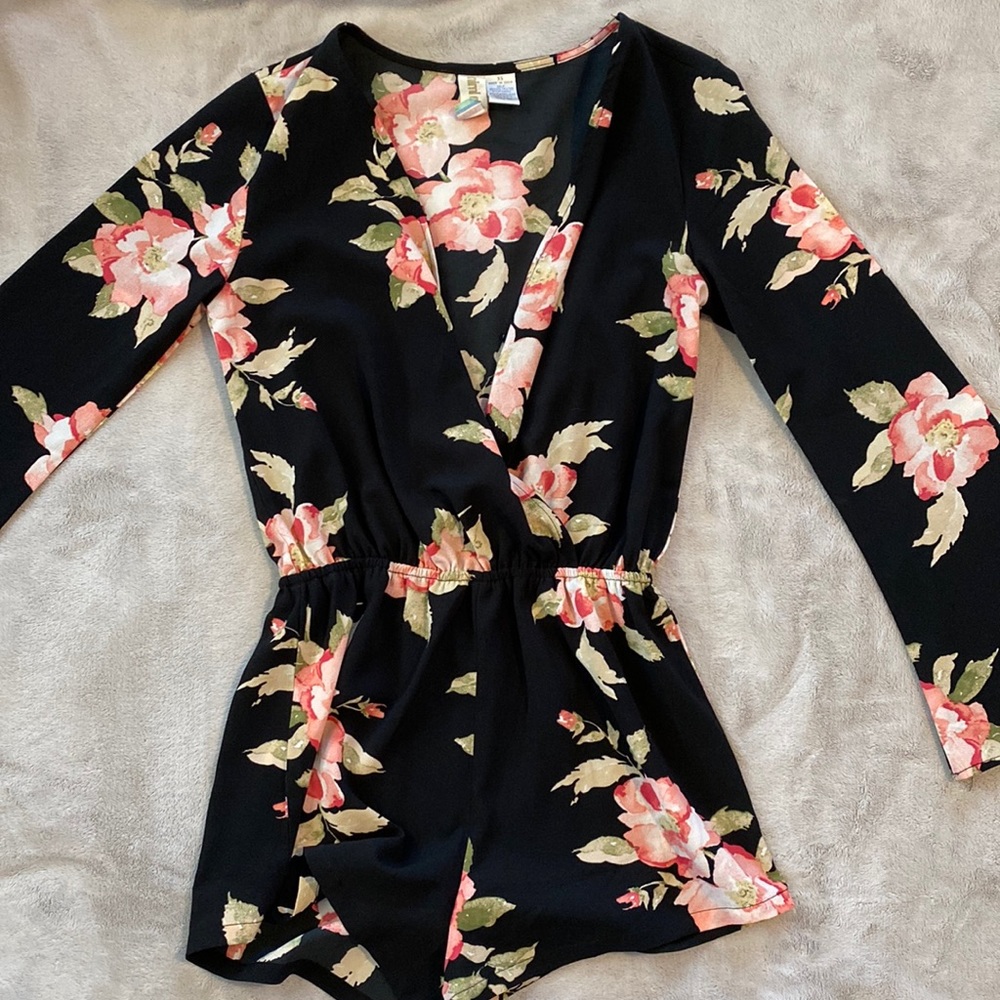 Floral Long Sleeve Romper